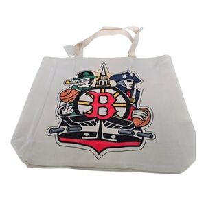 NEW Boston Canvas Tote Sports Celtics Red Sox Bruins Patriots Large Bag